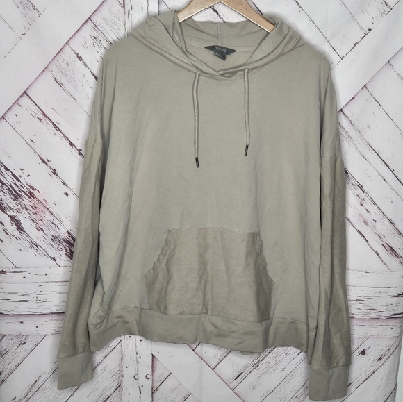 Nautral Reflections Taupe Pullover Hooded Sweatshirt - Picture 1 of 4